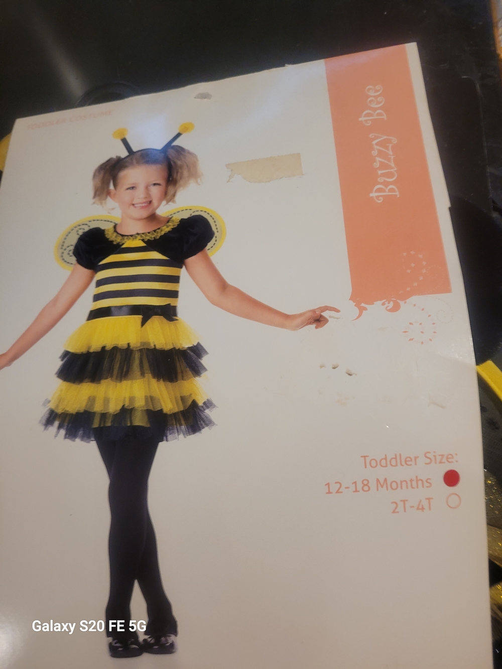 Buzzy Bee Toddler Costume Dress - Yellow and Black